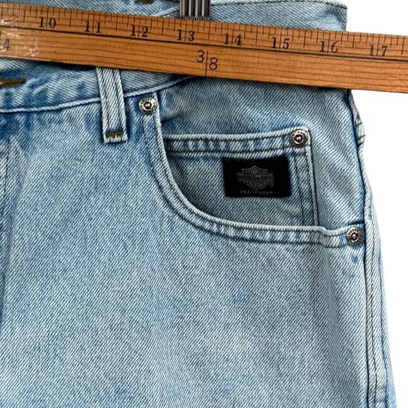 Harley Davidson Jeans 32x32 Motorcycle Y2K Biker Grunge Distressed Rugged Street - Picture 10 of 16